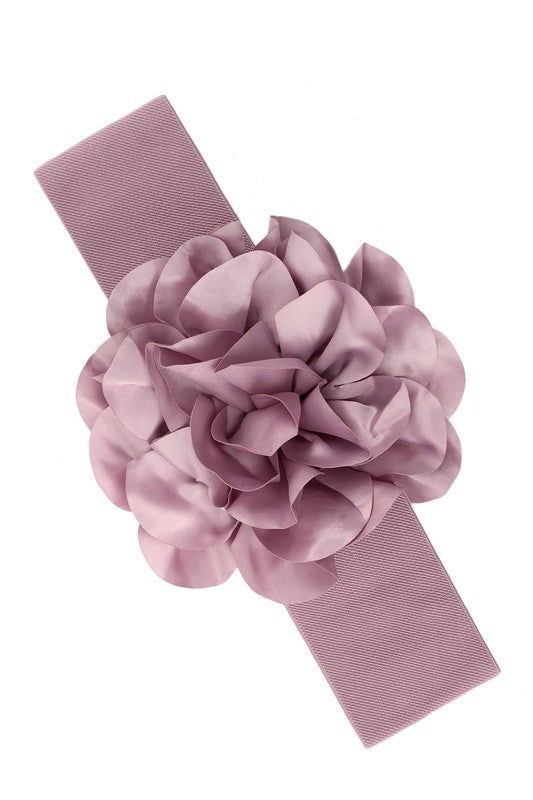 Chiffon Flower Charm Elastic Belt Minimalist Modern