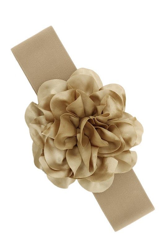 Chiffon Flower Charm Elastic Belt Minimalist Modern