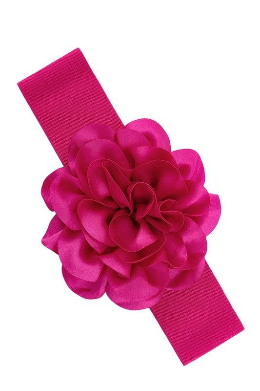 Chiffon Flower Charm Elastic Belt Minimalist Modern