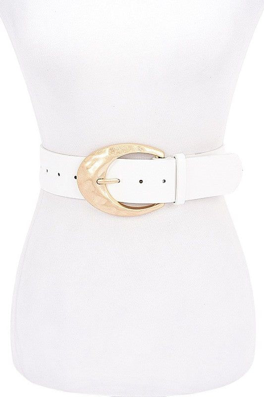 Oval Buckle Belt PremiumPolyurethane ModernMinimalist