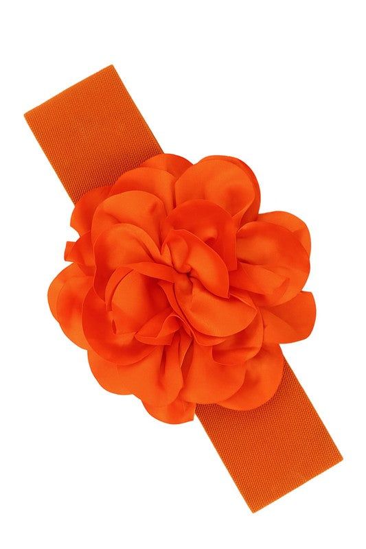 Chiffon Flower Charm Elastic Belt Minimalist Modern