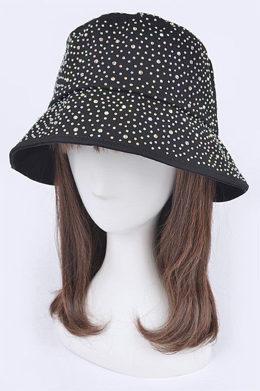 Sparkly Canvas Bucket Hat Minimalist Premium Acrylic Stone