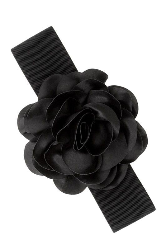 Chiffon Flower Charm Elastic Belt Minimalist Modern