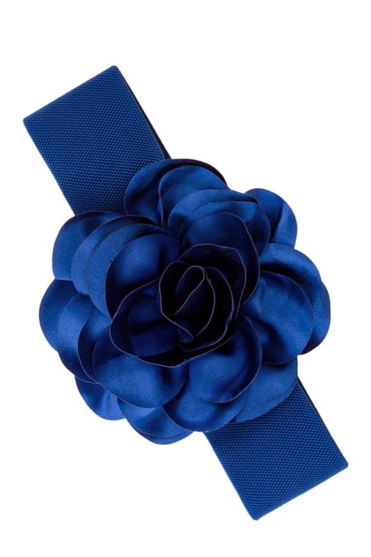 Chiffon Flower Charm Elastic Belt Minimalist Modern