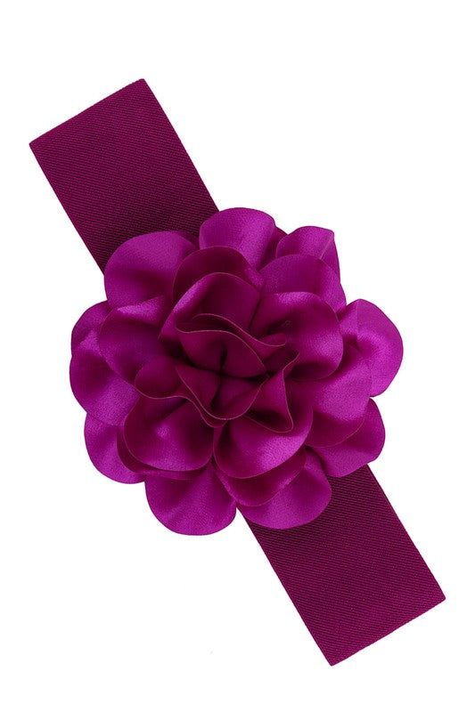 Chiffon Flower Charm Elastic Belt Minimalist Modern