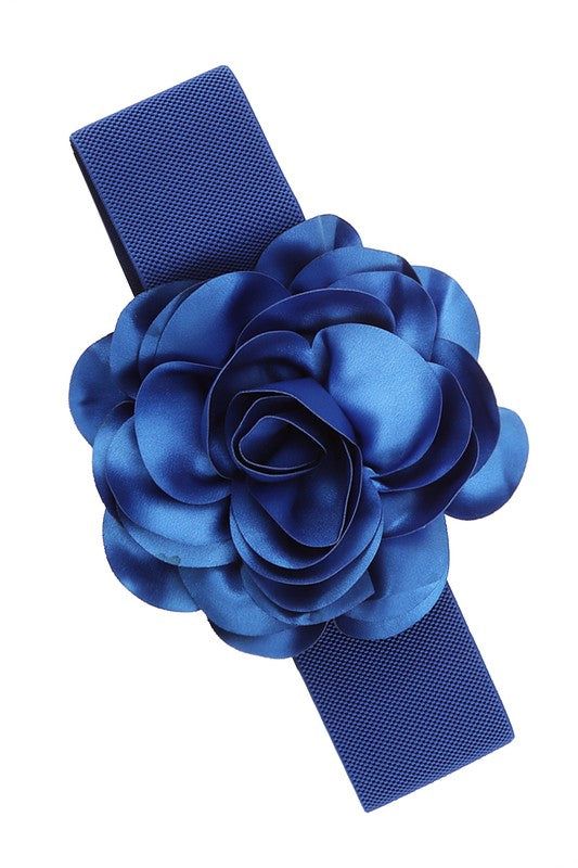 Chiffon Belt Elegant Floral Charm Elastic Waistband